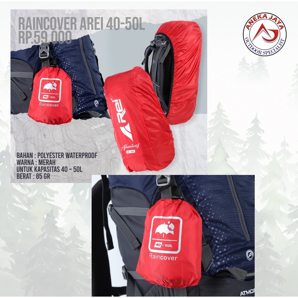 RAIN COVER REI 40-50 LITER AREI COVER BAG