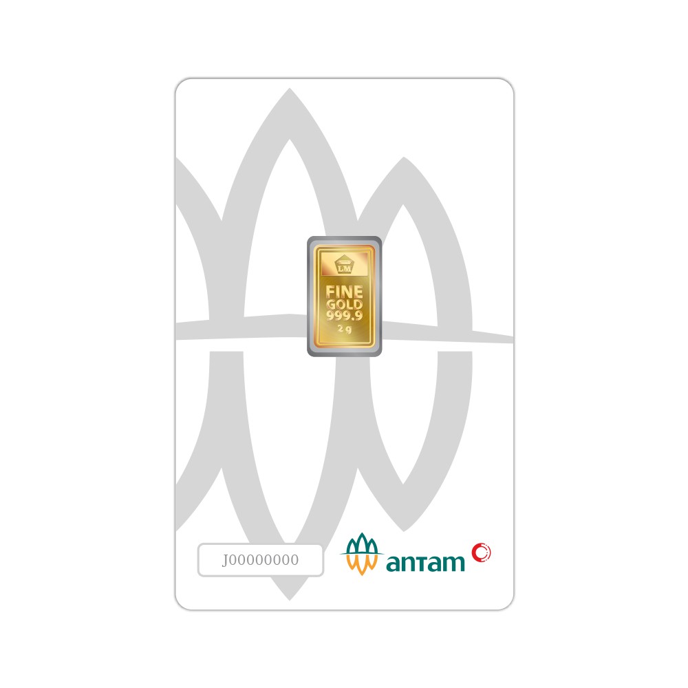 My Jewel Antam Logam Mulia Keping Emas [2 g/ 999.9‰ Fine Gold Certificate]-1