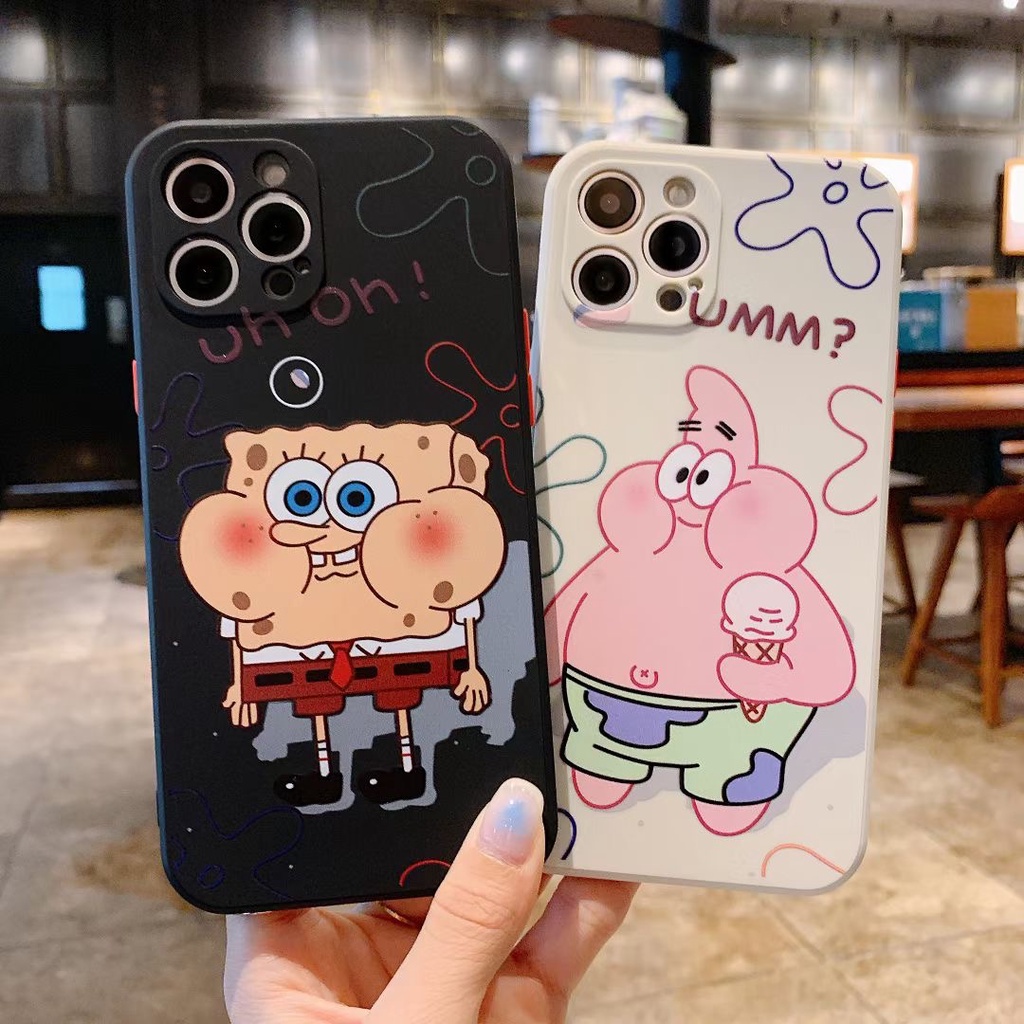 Case Samsung A22 4G A32 4G A22 5G A02 2021 M02 A52 4G/5G A72 4G/5G A02S A03S A51 A32 5G A10 A31 A11 M11 A21S A10S M01S A21 A12 M12 A71 A20 A30 M10S A50 A30S A50S A01Core M01Core F22 M30S M31S M51 F62 M62 Casing Ponsel Bintang Besar SpongeBob Pie-1