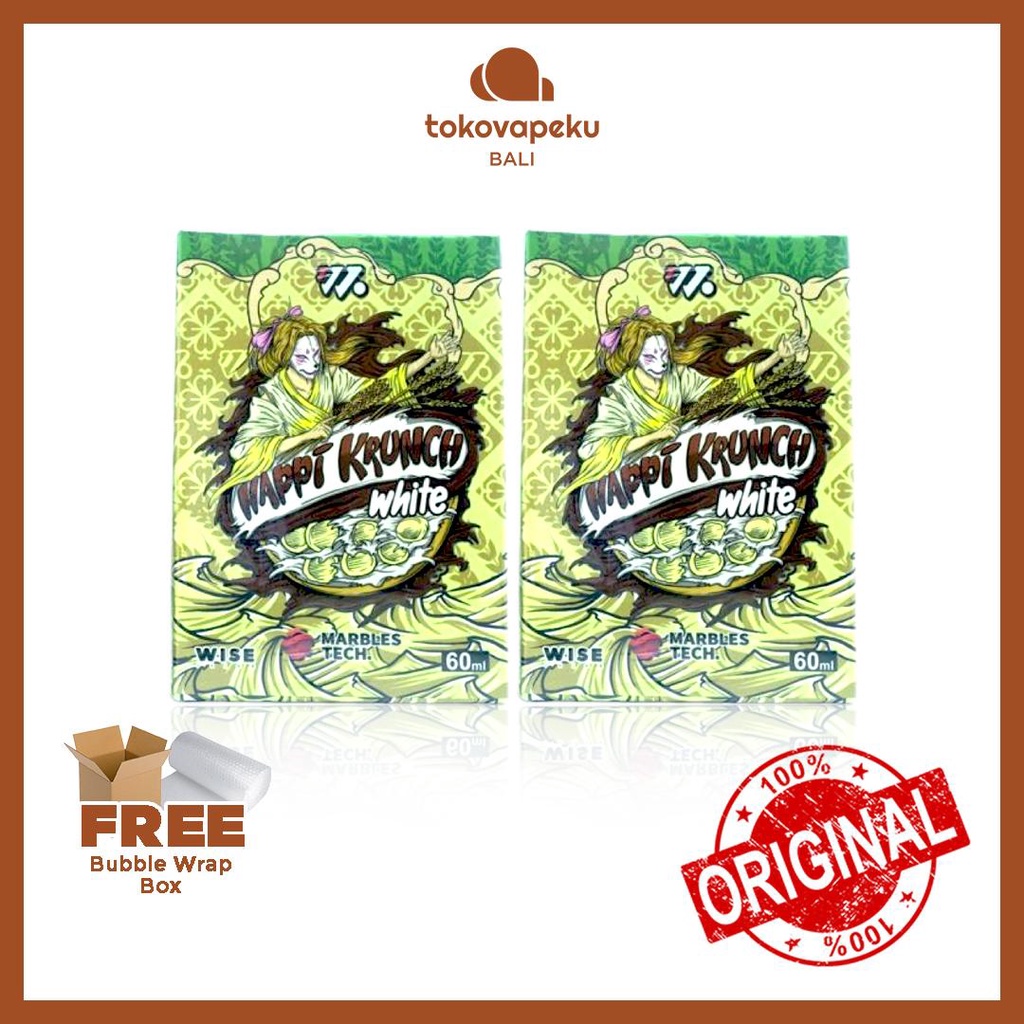 HAPPI KRUNCH V2 WHITE HAPPI KRUNCH 60ML AUTHENTIC by WISE JUICE X ARIFFARISAN