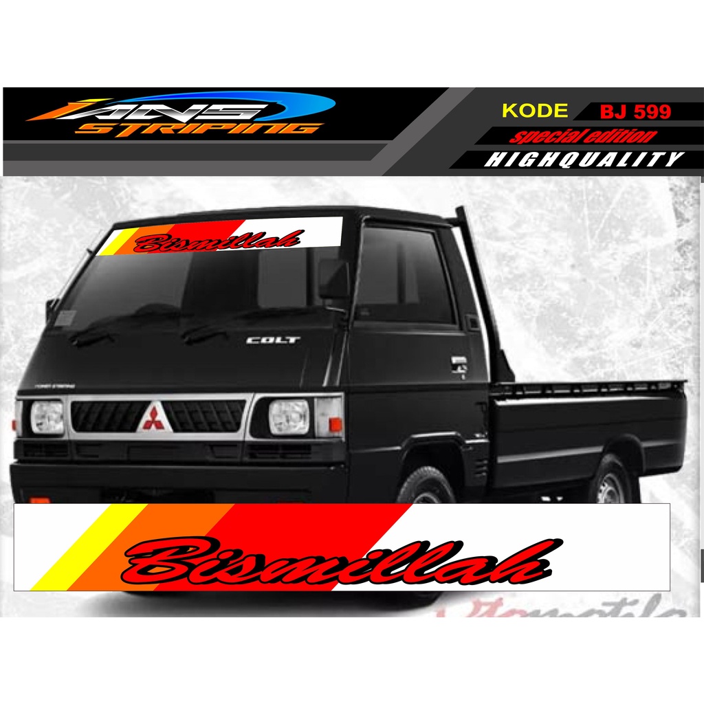 STIKER KACA DEPAN MOBIL L300 / GRANDMAX / PICK UP / CARRY / STIKER KACA DEPAN MOBIL PICK UP / DECAL STIKER PICK UP BJ599