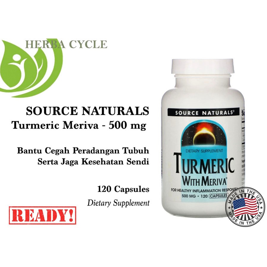 Source Naturals Turmeric With Meriva 500mg (120 Caps) Atasi Peradangan Tubuh ORI USA