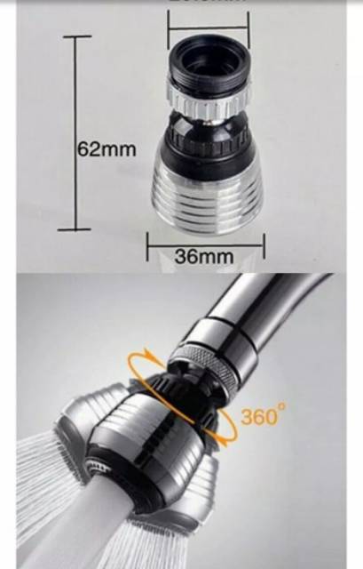 360 rotate water saving filter ( saringan kran putar, hemat air )