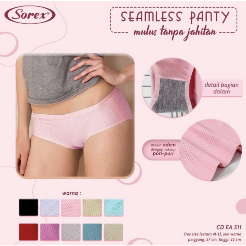 Cd | Celana dalam perempuan seamless SOREX EA511 &amp; EA522 Tanpa jahitan