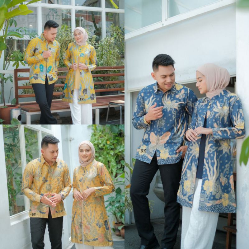 ATASAN BATIK COUPLE MODERN BLUS KEMEJA HEM LENGAN PENDEK BUSUI FRIENDLY MOTIF Jena ||ATASAN KERJA||SERAGAM KERJA (M-L-XL-XXL)