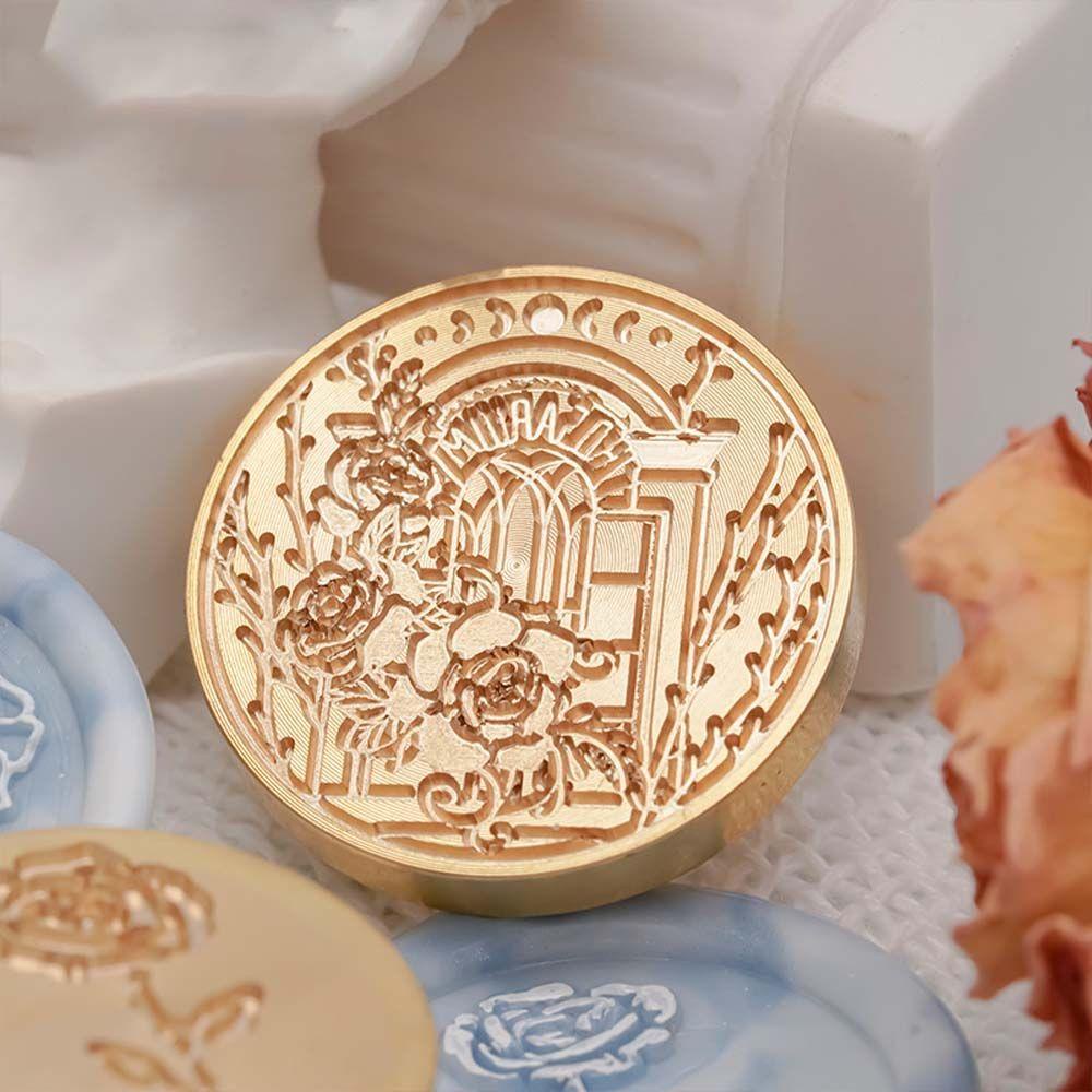 Mxbeauty Rose Wax Seal Hand Rekening Bulat Hadiah Stempel Lilin Undangan Pernikahan Kartu Ulang Tahun Wax Seal Stamp Head