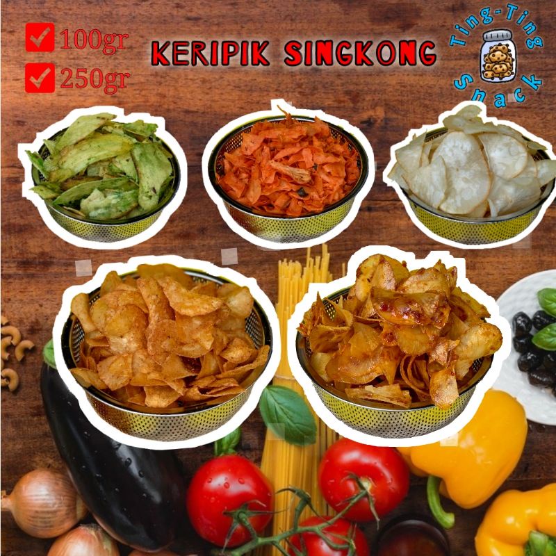 

KERIPIK SINGKONG 100 GRAM BREKELE MAICIH CABE IJO SANJAI ASIN ORIGINAL 100GRAM TINGTING SNACK 100GR