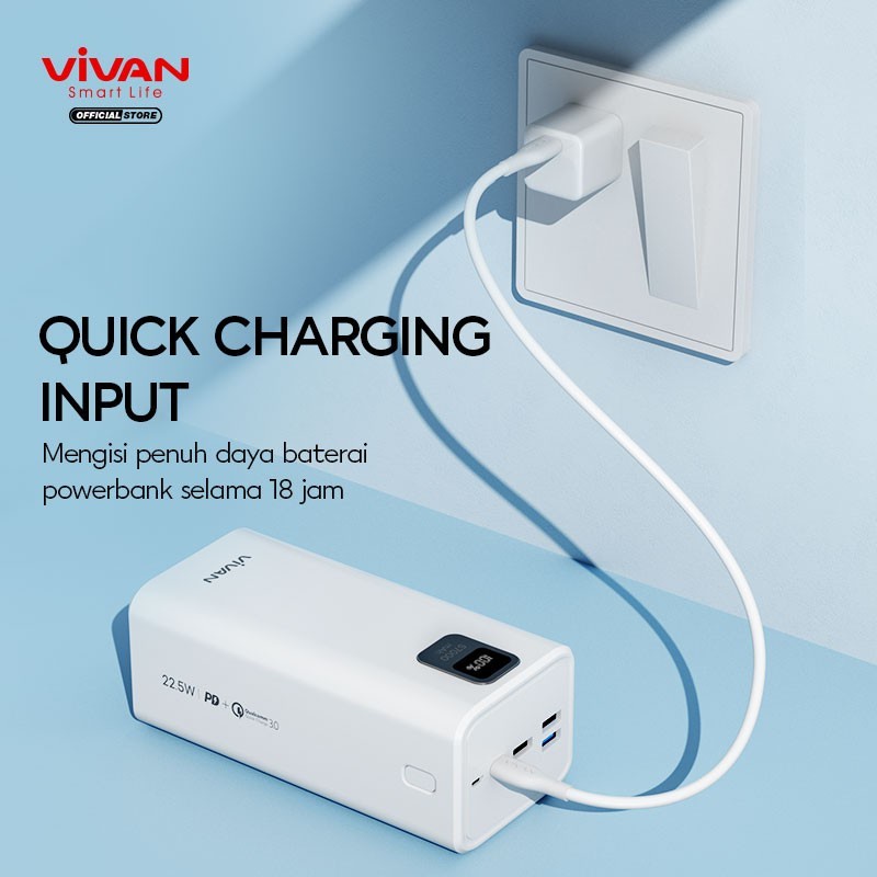 Vivan VPB-B60 57000mAh Biggest Capacity Powerbank PD Quick Charge 3.0