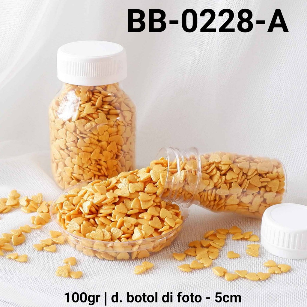 

BB-0228-A Sprinkles springkel 100gr konfeti confetti hati emas yamama baking grosir murah sprinkles cake dekorasi mutiara trimit decoration story sprinklestory sprinklesstory sprinkle story yamama baking