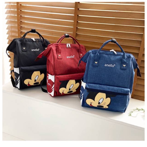 Tas Ransel Anello Mickey Disney Backpack Anello Jepang Tas Sekolah Anak Murah Annelo Backpack Murah