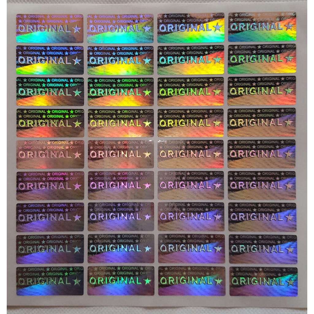 

Stiker Hologram Original Bintang Gold & Silver Ukuran 1.5 x 3.5 Cm
