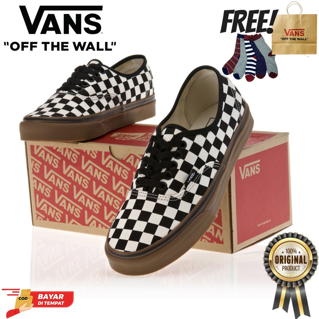 SALE DISKON! V4NS AUTHENTIC CHECKERBOARD GUM PLIMSOLLS CLASSIC 100% ORIGINAL BNIB