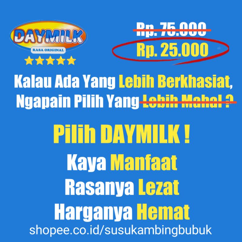 Susu Kambing Etawa DAYMILK Terapi Asma Gerd Asam Lambung Nyeri Sendi