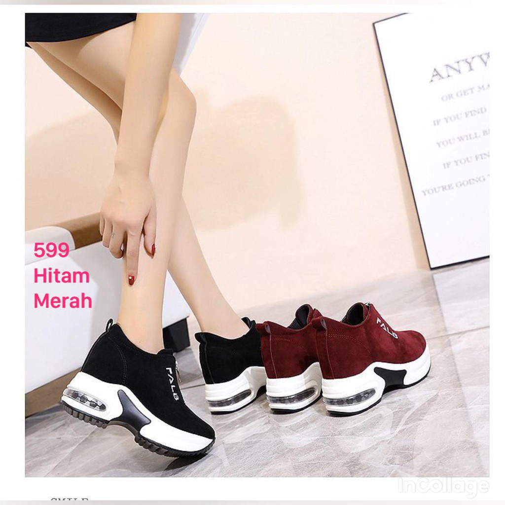 SEPATU WEDGES WANITA IMPOR KOREA 599