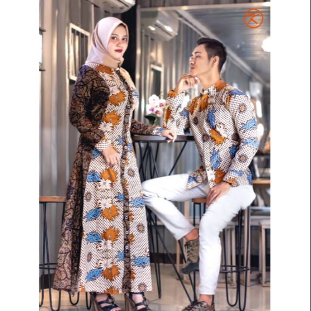 Baju batik couple gamis anak muda ootd trend masakini