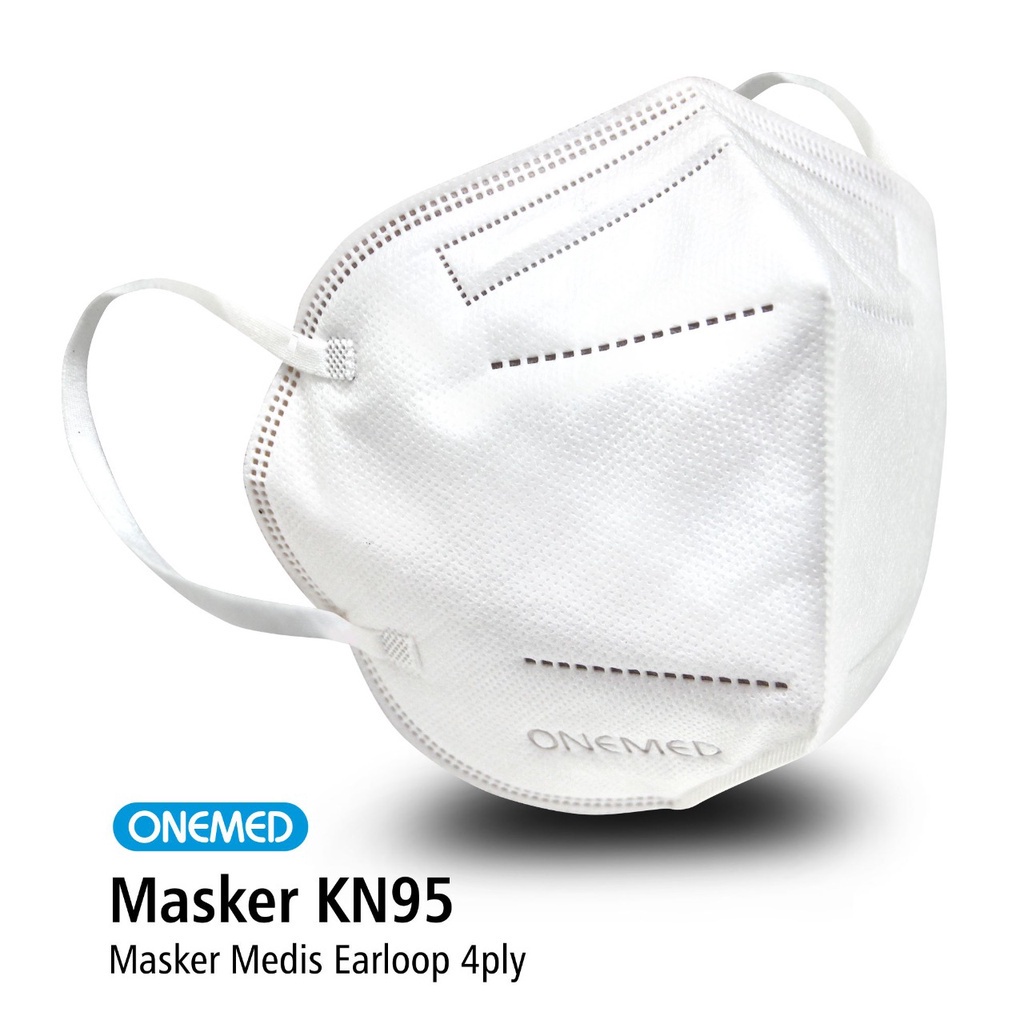 Onemed Masker karet medis KN95 4 ply 1box isi 20 pcs