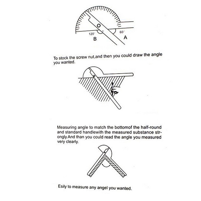 Alat Pengukur Sudut 180 Derajat Bahan Stainless Steel Ukuran 100mm