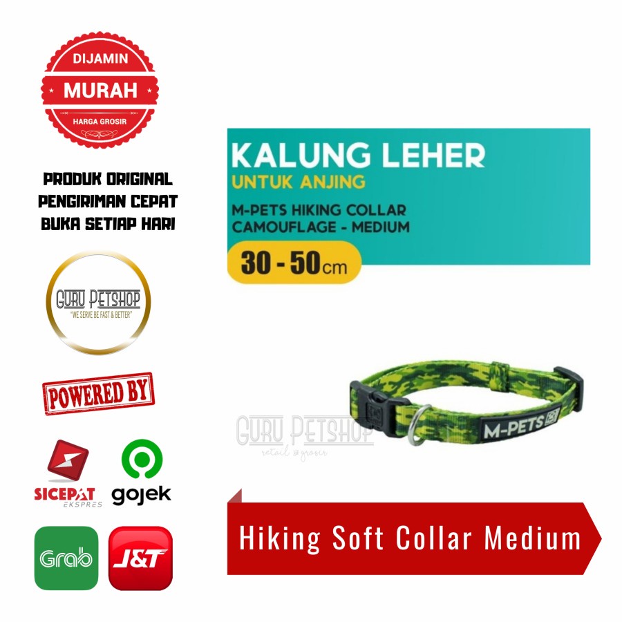 Kalung Anjing M-Pets Hiking Soft Collar - Medium 30-50cm Dog Collar