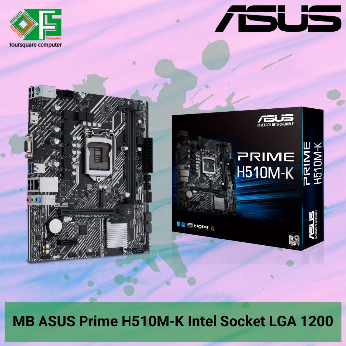 Motherboard Asus H510M-K Intel LGA 1200 resmi  H510m