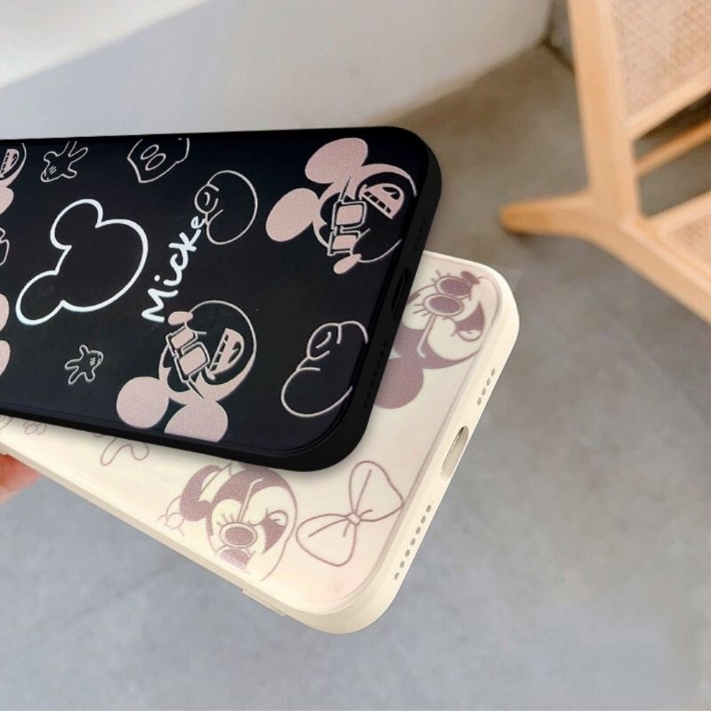 BARA | New! Mickey &amp; Minnie Case - Softcase fullcover for iPhone 6 7 8 X XS XR XSMAX 11 12 13 PRO PROMAX