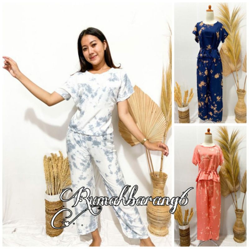 PUSAT FASHION WANITA TERLARIS SETELAN PANJANG TIEDYE BALI | SETELAN VIRAL | SETELAN KEKINIAN