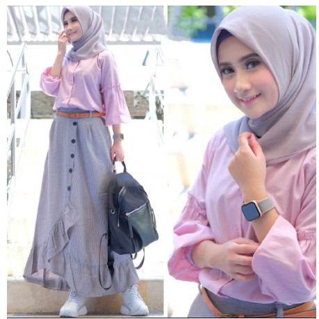PROMO SHOPEE | Cikka Set syari modern muslim Baju wanita BAJU SETELAN GAMIS REMAJA MUSlIM SET MURAH