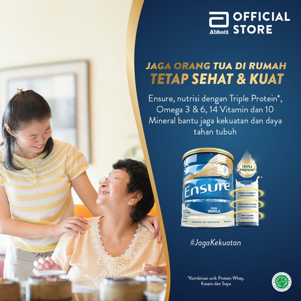 Ensure Gold 850 gr - Susu Nutrisi Dewasa Rendah Laktosa - Vanilla/Coklat