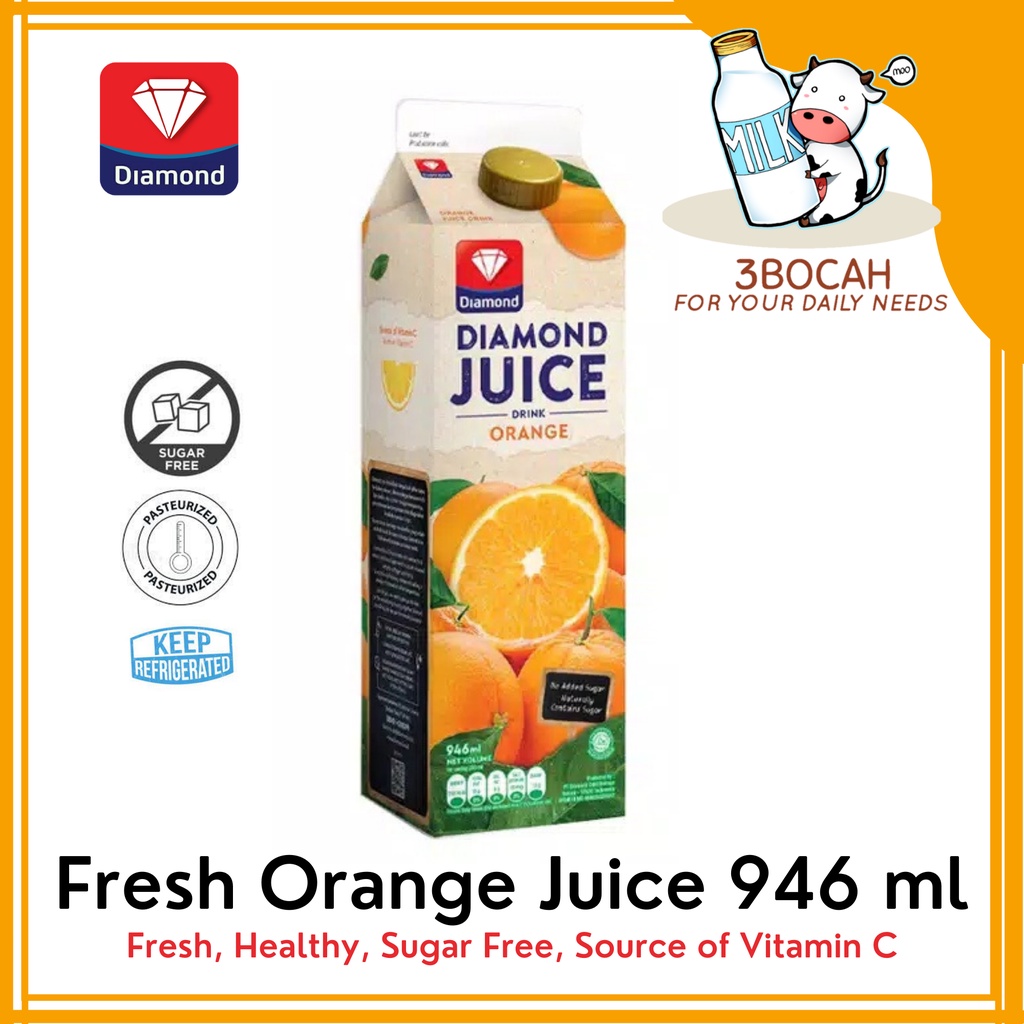 

Diamond Orange Juice Sari Buah Orange Tanpa Gula Tanpa Pengawet 946ml