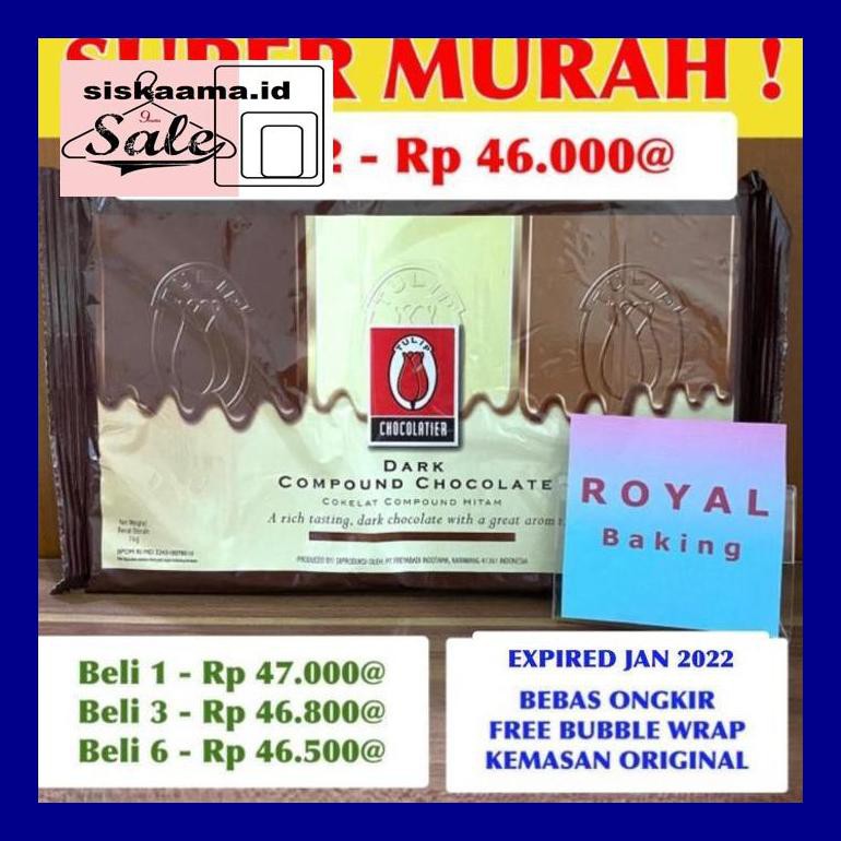

A40D0Yh Tulip Dark Chocolate Compound 1 Kg D50Tr40V