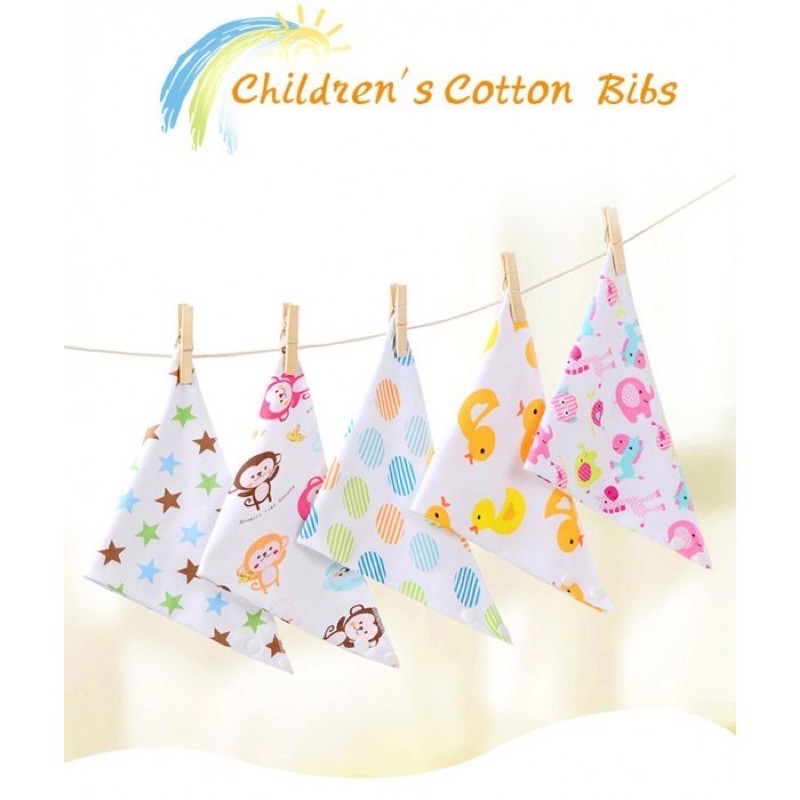 Handuk Liur Karakter Slabber Bayi Clemek Bayi Murah Clemek Makan Bayi Bib / Slaber Segitiga Bayi