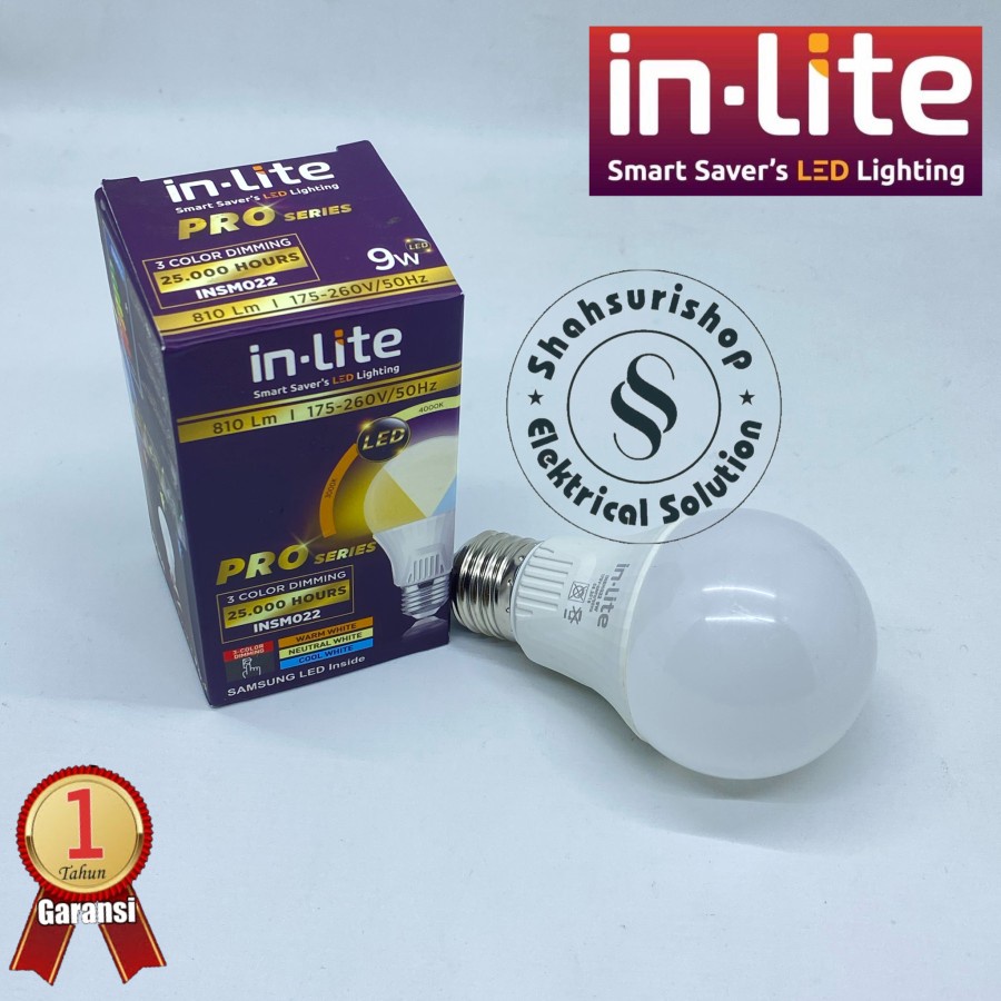 INLITE LED TRICOLOUR 9 WATT IN LITE INSM022 PRO SERIES 9W