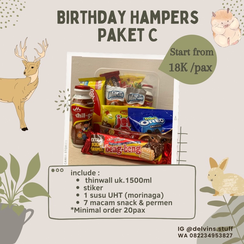 

Birthday Hampers/Hampers Ultah Paket C