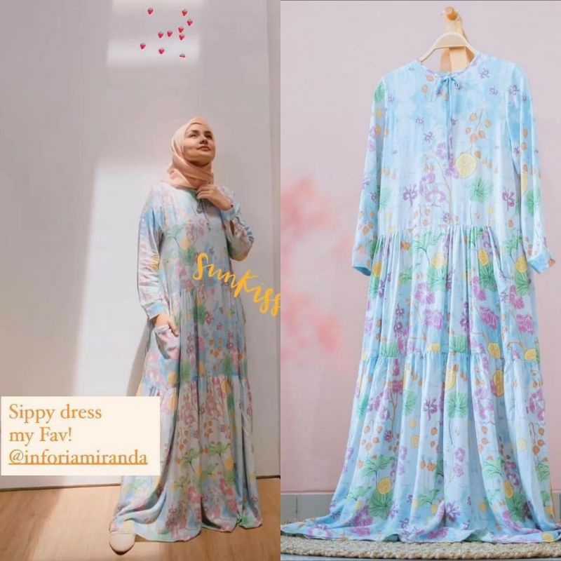 SALE NEW SIPPY DRESS BLUE RIAMIRANDA CERALOKA