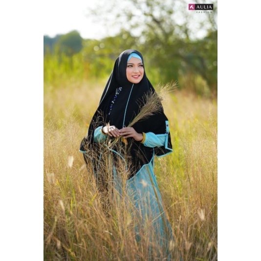 Set Gamis KHALISA PASTEL BLUE Aulia Fashion Original
