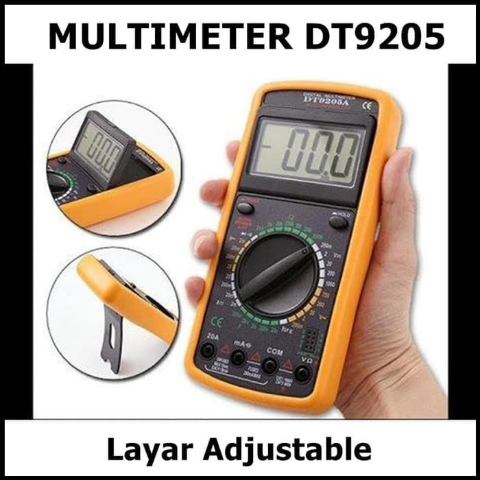 Multimeter Digital Multi tester DT9205 Layar Adjustable Jumbo