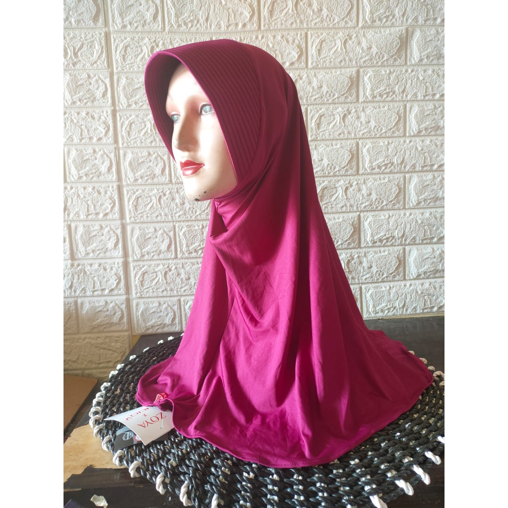 ZOYA BERGO MARSHA KERUDUNG INSTAN HIJAB CASUAL ORI-MAGENTA