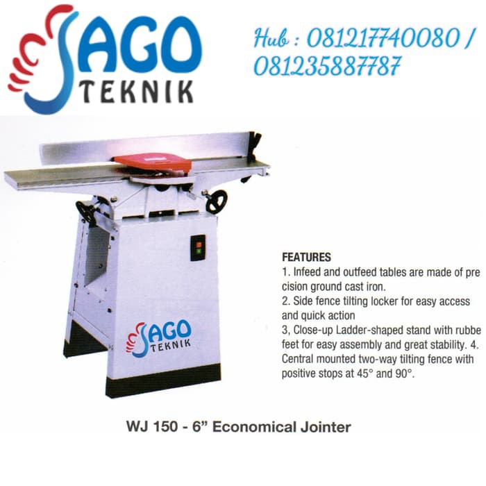 Mesin Wood Jointer 6" WJ150 / WJ 150 OSCAR