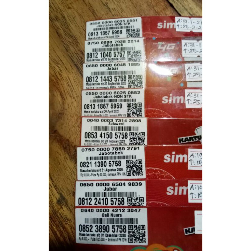 Telkomsel seri 5758 dan 5757