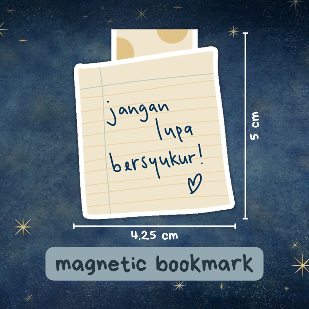 

Pembatas Buku Magnet - Jangan Lupa Bersyukur ♡ | Magnetic Bookmark Alkitab Buku Rohani