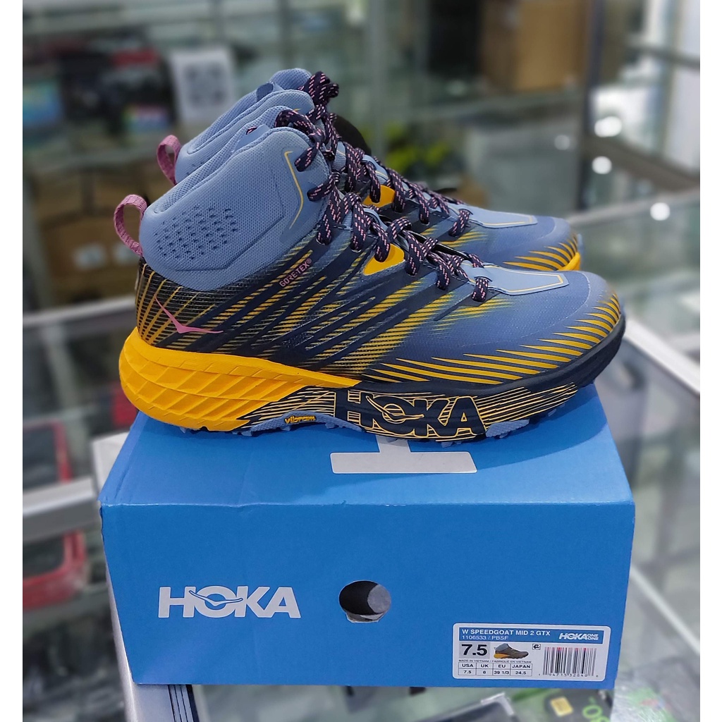 HOKA SPEEDGOAT MID 2 GTX Women - Provincial Blue/Saffron