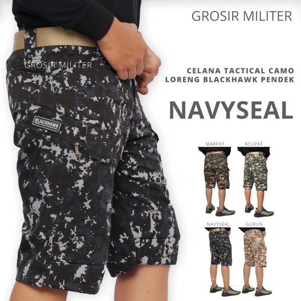 GM Celana Tactical Blackhawk Pendek Camo Loreng Premium