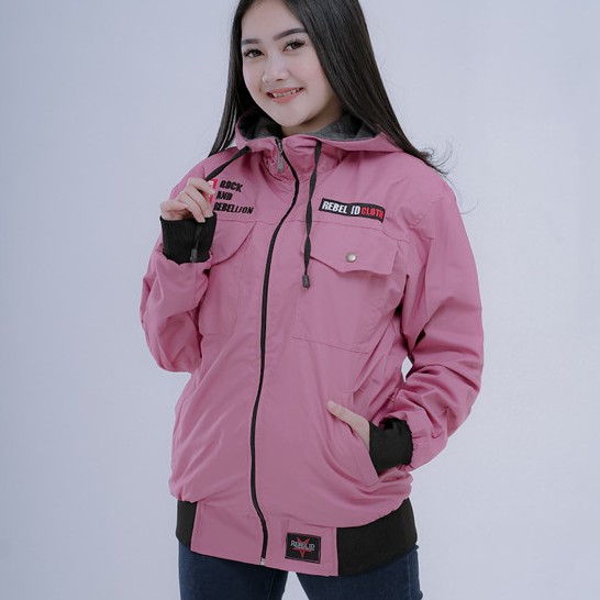 JAKET WANITA JAKET PARASUT HIRUKA BOLAK BALIK JAKET PARKA CEWEKJAKET WANITA BB 2IN1 / JAKET BOLBAL,,