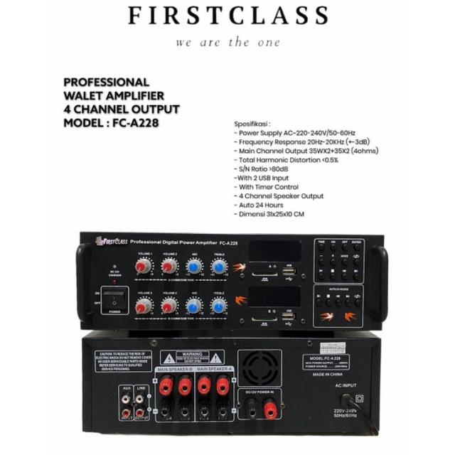 Walet Amplifier Amplifier Walet Original Firstclass Fc A228 Ampli Walet 4 Chanel