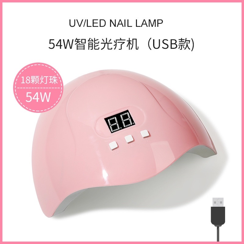 Pengering Kutek Kuku Gel Nail Art 54w / Smart Portable Lampu UV Led Nail Dryer / Nail Dryer UV LED