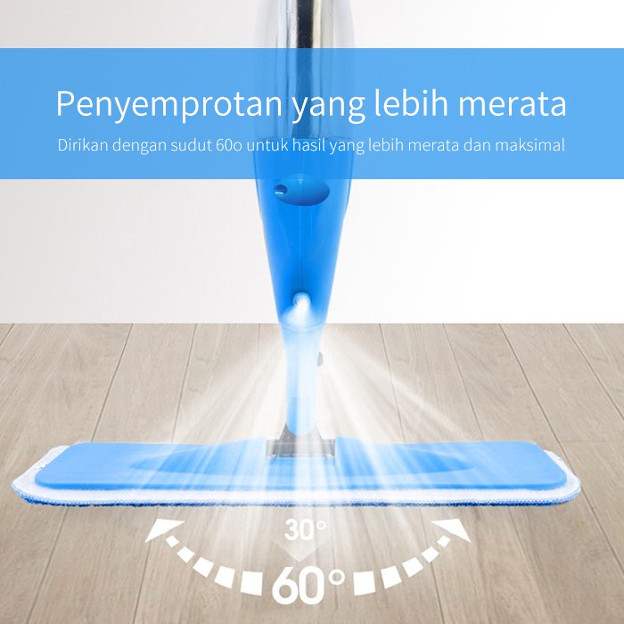 Alat Pel Lantai Super Mop Pel Lantai Isi Air Semprot Otomatis Ukuran  38 x 11.5 x 125 cm