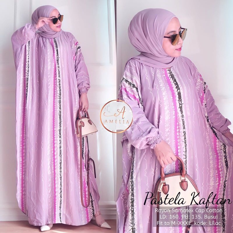 Gamis Kaftan Super Jumbo XXXXL Busui Bahan Santung Rayon Super Cap Hand Made Kualitas Super