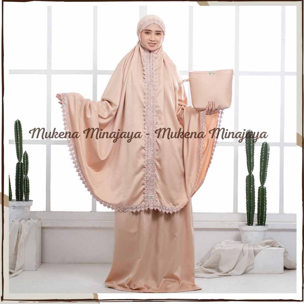 Mukena Dewasa Renda Mewah Nirmala 2 In 1 Jumbo Daily Traveling  Sutra Velvet Premium Fashion Mukenah Dewasa Lesti Muslim Terbaru