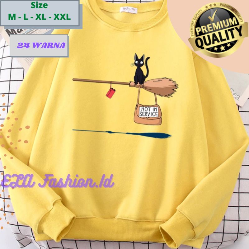 Sweater Switer Crewneck Hoodie Kucing Jepang