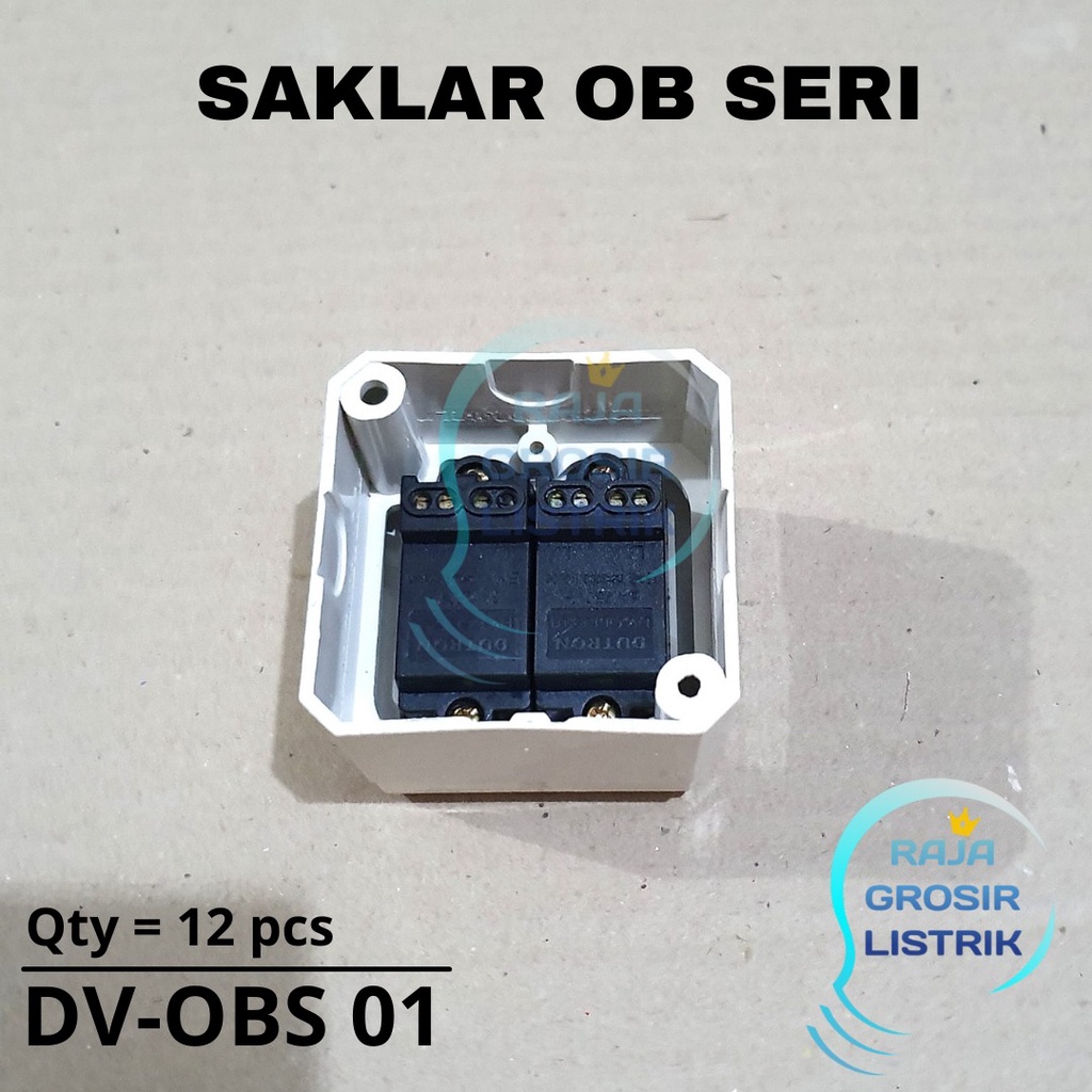 DUTRON Saklar Seri Outbow DV OBS 01 Saklar Double Saklar Tempel 2 Tombol