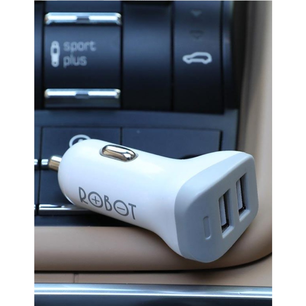 Charger Mobil Robot 2A - Car Charger Dual Usb C06